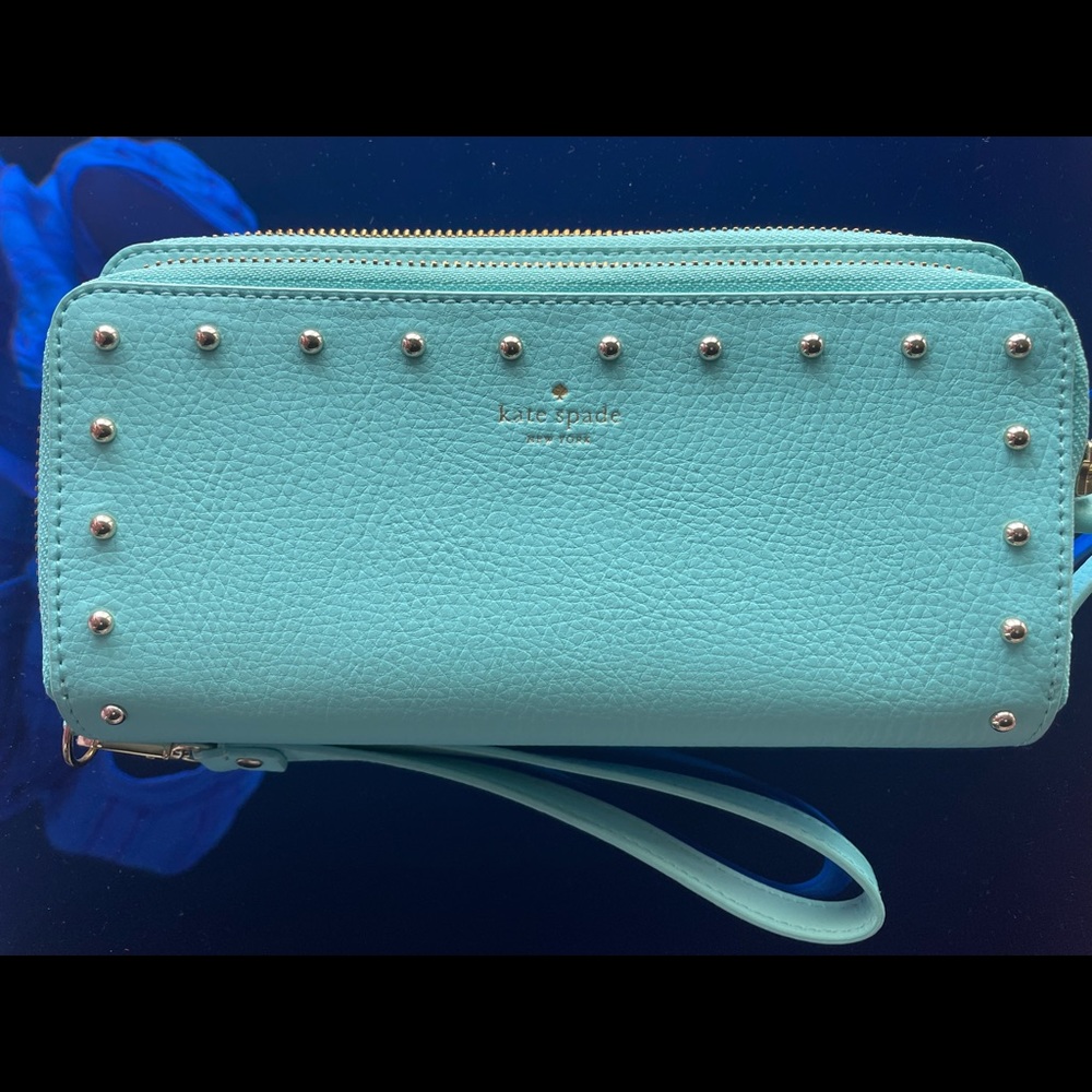 COPY - Teal Kate Spade wristlet wallet